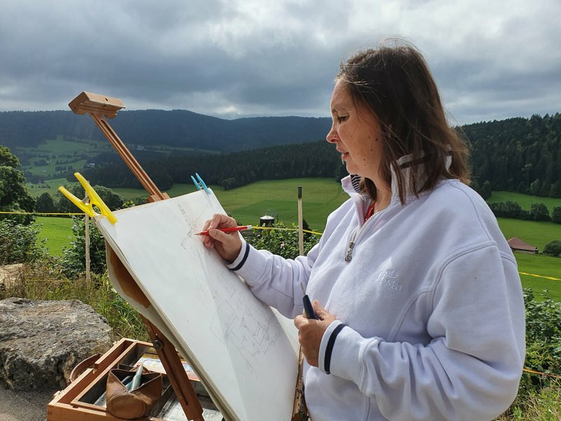 Isabelle Morin dessine au Val de Ruz